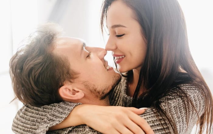 happy latin couple